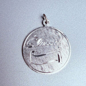 Sterling Silver 925 Graduation Blank “CLASS of” Disc Engravable Charm Pendant